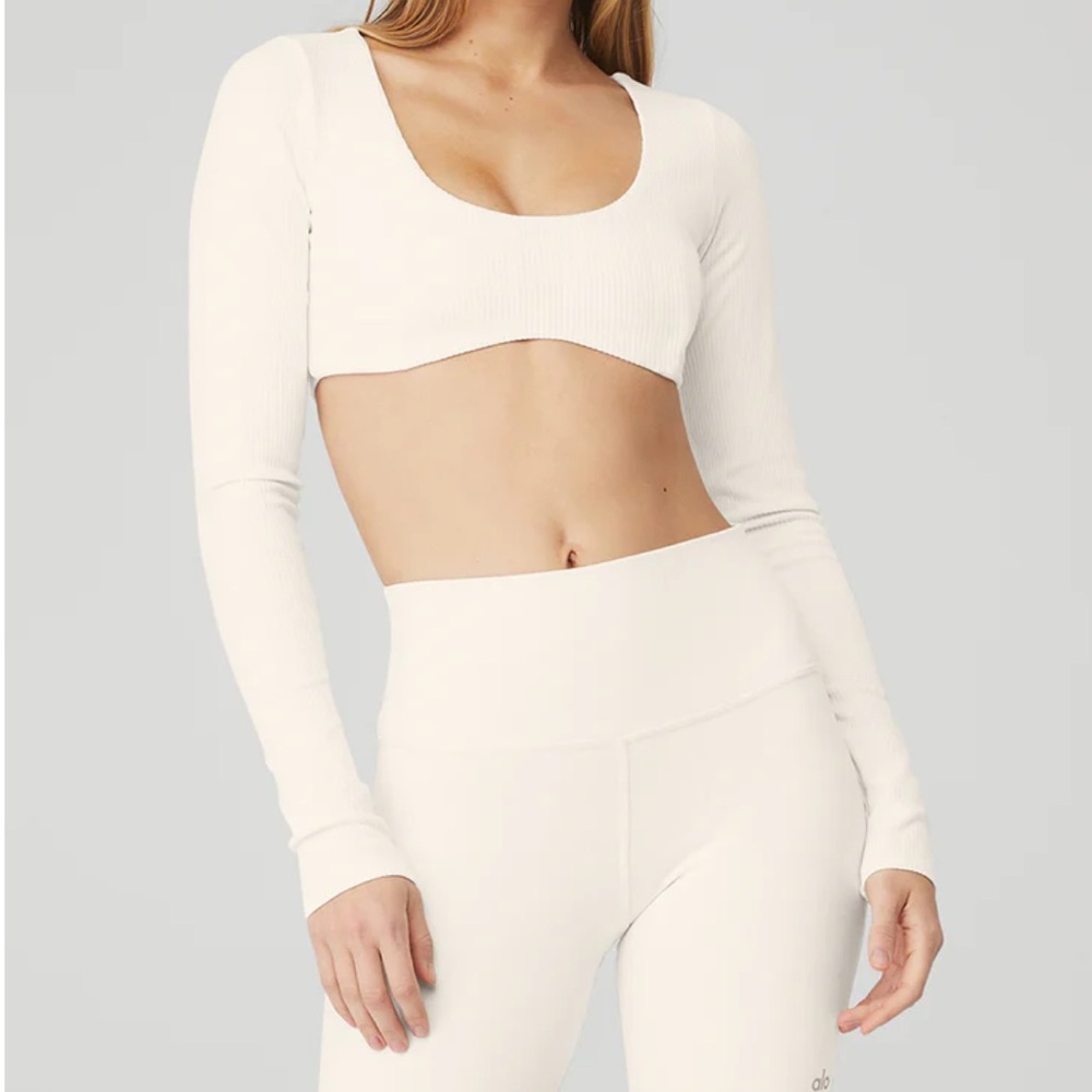Alo Yoga Ribbed Defined Long Sleeve Bra